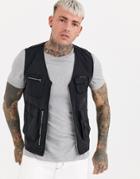 Liquor N Poker Utility Vest In Black - Black