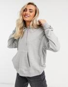 Pull & Bear Oversized Hoodie In Gray-grey