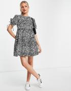 Influence Tiered Mini Dress In Animal Print-multi