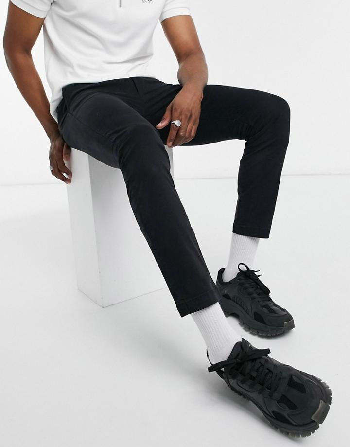 Hugo Iggy204d Chinos With Back Logo Tab In Black