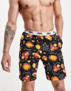 Asos Design Lounge Shorts With All Over Space Print-multi