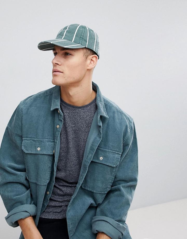 Weekday Cusp Striped Baseball Cap - Multi