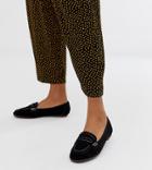 New Look Contrast Stitch Loafer In Black