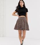 New Look Petite Ditsy Skirt In Floral-black