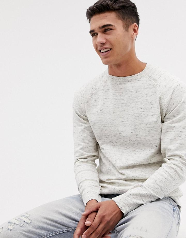 Threadbare Space Dye Sweater In Ecru - Cream