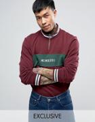 Puma Retro Half Zip Sweat In Burgundy Exclusive To Asos 57531301 - Red