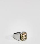 Reclaimed Vintage Gray Stone Signet Ring In Silver Exclusive To Asos - Silver