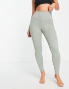 Nike Yoga Dri-fit Tape 7/8 High-waisted Leggings In Gray