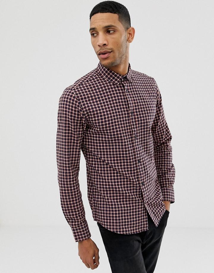 Only & Sons Slim Fit Shirt In Grid Check