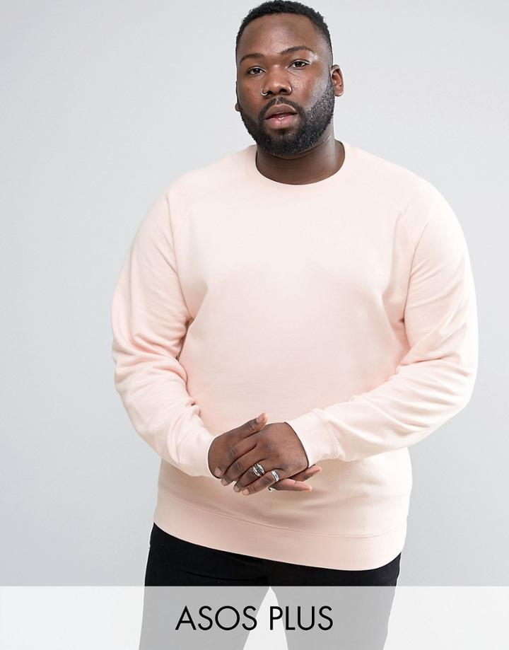 Asos Plus Sweatshirt In Pink - Pink