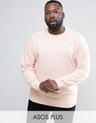 Asos Plus Sweatshirt In Pink - Pink