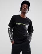Aape By A Bathing Ape Long Sleeve Layered T-shirt With Contrast Camo Sleeve - Pink