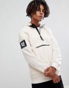 Volcom Abandoned Playground Sherpa Fleece 1/4 Zip Sweatshirt In White - White