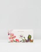 Ted Baker Small Purse In White Floral Print - Pink