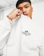 Parlez Sports Club Embroidered Sweatshirt In Gray-grey