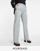 Asos Design Hourglass Mix & Match Slim Straight Suit Pant In Sage-green