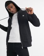 Selected Homme Corey Hooded Zip Thru Sweatshirt-black