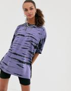 Asos Design Oversized T-shirt In Grunge Tie Dye - Multi