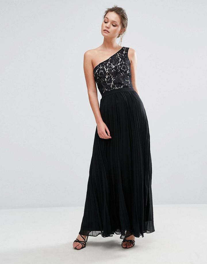 Oasis One Shouldered Maxi Dress - Black
