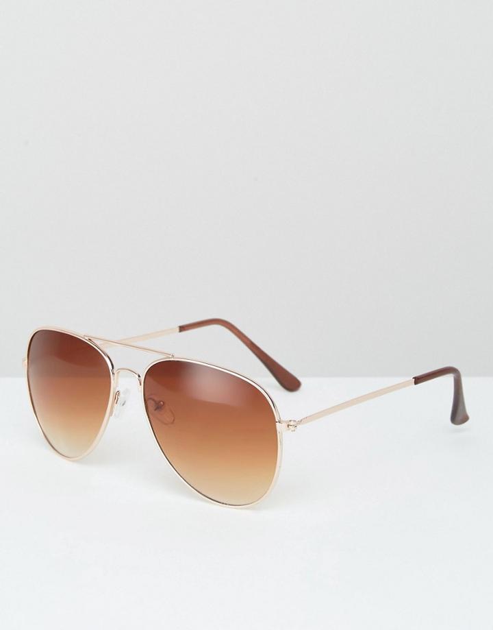 7x Aviator Sunglasses - Gold