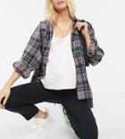 Asos Design Maternity Linen Relaxed Tapered Pants In Black