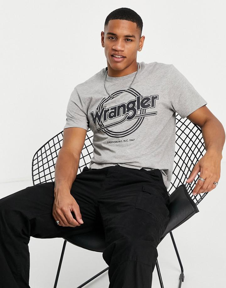 Wrangler Round Logo T-shirt-grey