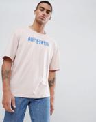 Jack & Jones Core Drop Shoulder T-shirt With Slogan - Pink