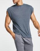 Asos 4505 Boxy T-shirt In Soft Touch Jersey-gray