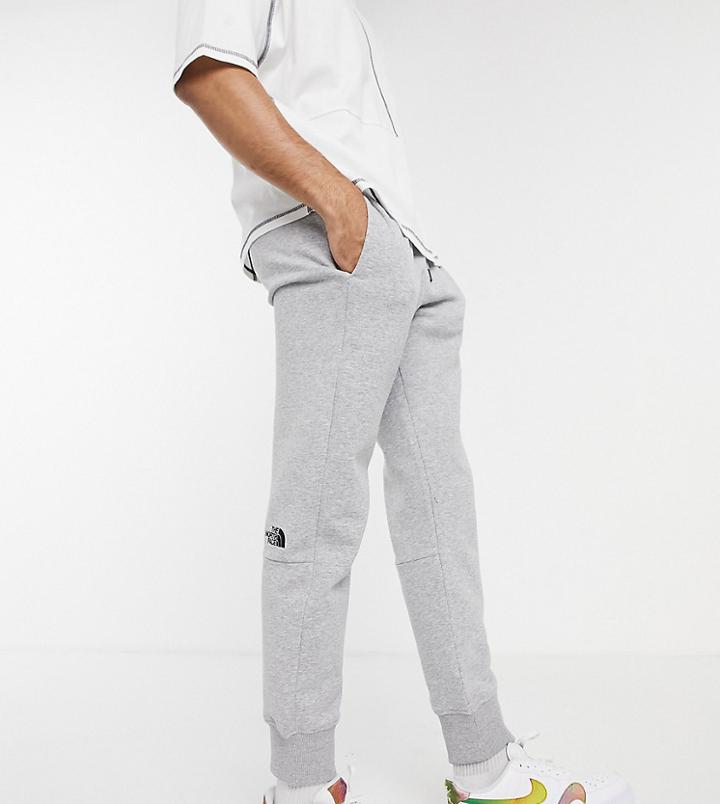 The North Face Fleece Sweatpants In Gray Exclusive At Asos-grey