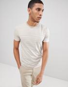 Selected Homme T-shirt With Stripe - Beige