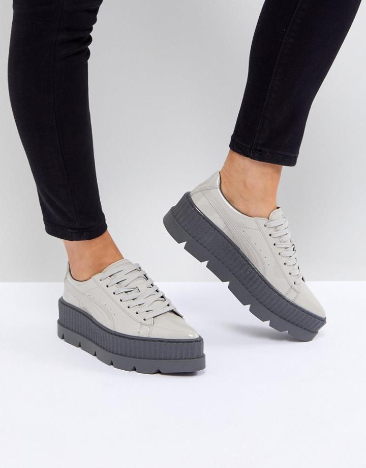 Puma X Fenty Patent Creepers In Gray - Gray