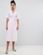 Uttam Boutique Wrap Midi Dress - Pink