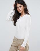Only Gurli Long Sleeved Buttoned T-shirt - Black