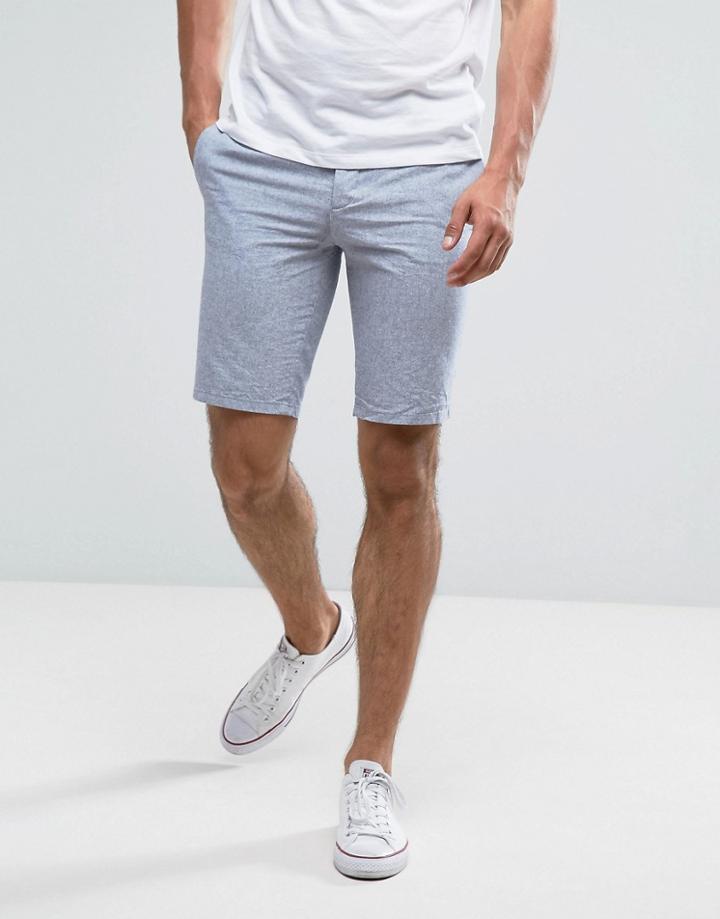 New Look Slim Shorts In Light Blue - Blue