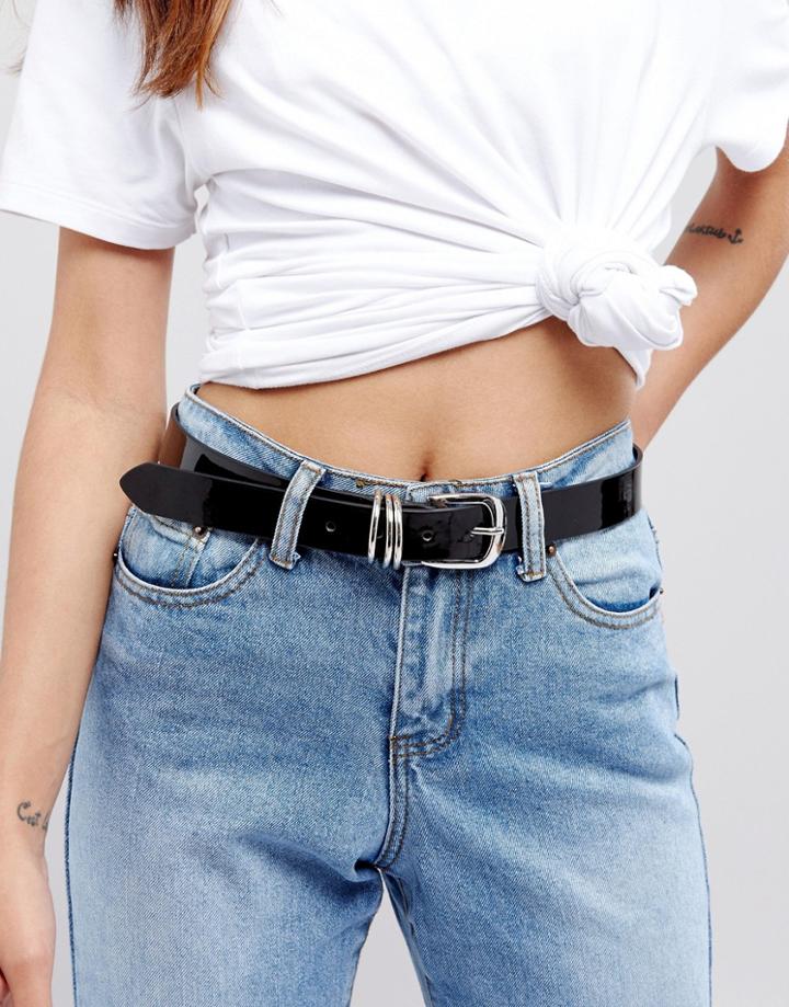 Pieces Ring Belt - Black