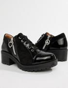 Love Moschino Side Zip Heeled Shoes - Black