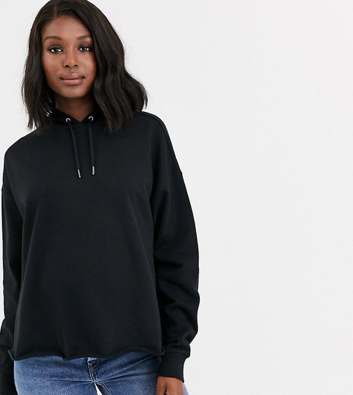 Asos Design Maternity Boxy Hoodie In Black