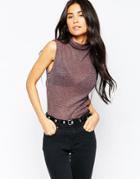 Vila Sleeveless Roll Neck Sweater - Port Royale