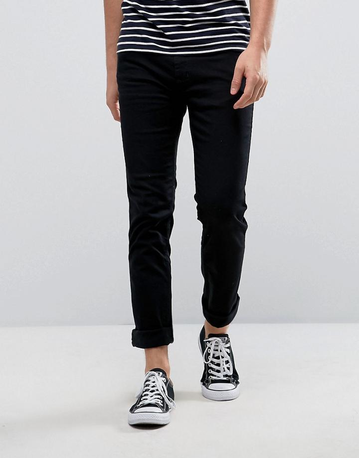 Hugo By Hugo Boss Hugo 734 Skinny Fit Stretch Black Jeans - Black