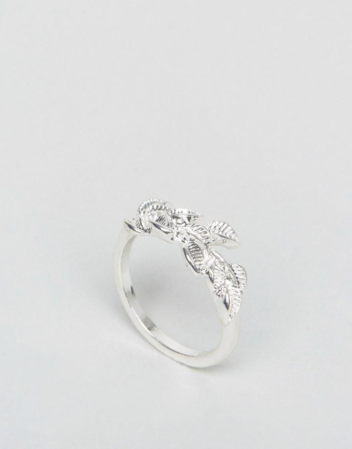 Asos Leaf Vine Ring - Silver