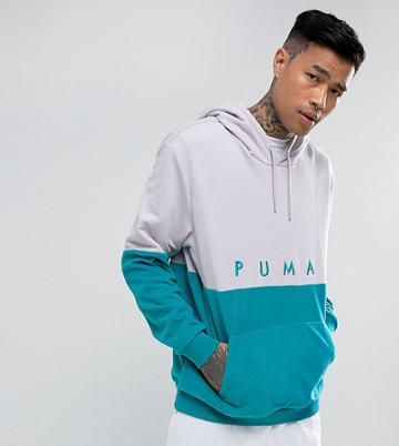 Puma Pullover Mixed Polar Hoodie In Purple Exclusive To Asos 57658501 - Purple
