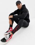 The Couture Club Skinny Joggers With Signature Logo - Black