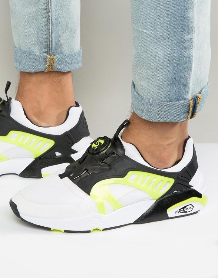 Puma Disc Blaze Electric Trainers In White 36140902 - White