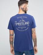 Timberland Kennebec T-shirt Mountain With Logo Back Print - Blue