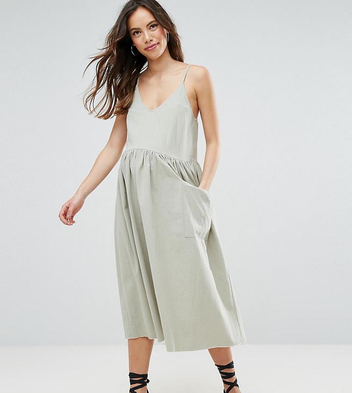 Asos Maternity Casual Smock Cami Dress - Green
