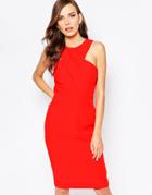 Finders Keepers Hurricane Midi Dress In Pomegranite - Pomegranite
