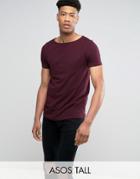 Asos Tall T-shirt With Boat Neck - Red