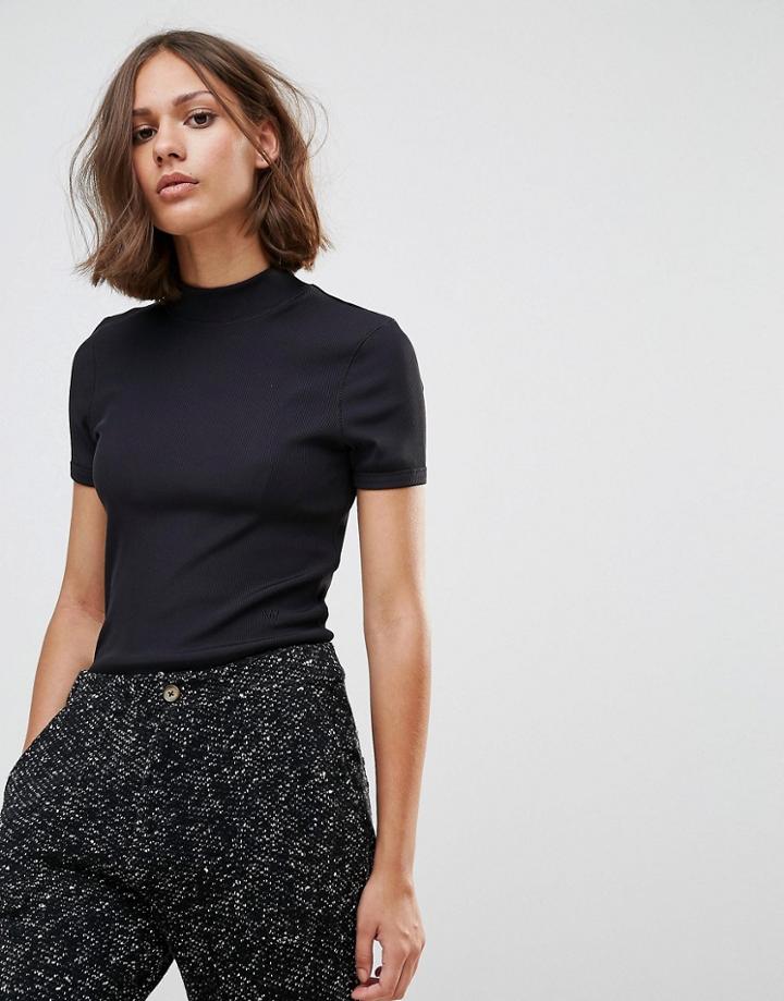 Wood Wood Felicia Mid Neck Top - Black