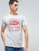 Solid T-shirt With Destroyer Logo - Gray