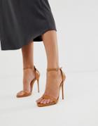 Simmi London Sheena Caramel Barely There Heeled Sandals - Beige